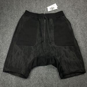 Zam Barrett Insert Fly Shorts Mens 54 Industrial Mesh Baggy Designer Black NEW